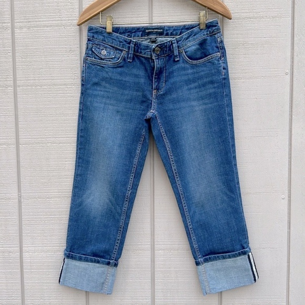 BANANA REPUBLIC Wide Cuffed Jean Capris